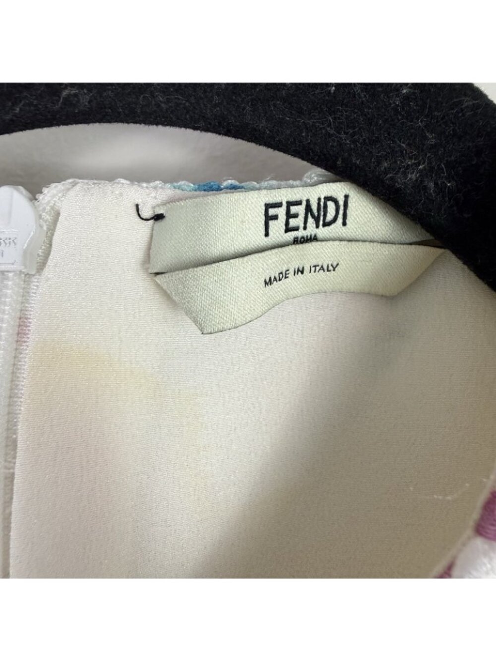 Fendi Bird Print Shift Dress IT36 XS Silk Lined Sleeveless Italy Resort Rare - Picture 7 of 9